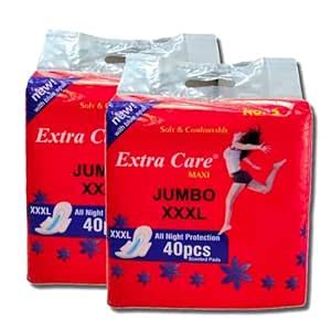 Buy Extra care XXXL Size Sanitary Pads for Womens| 40 Pcs Sanitary ...