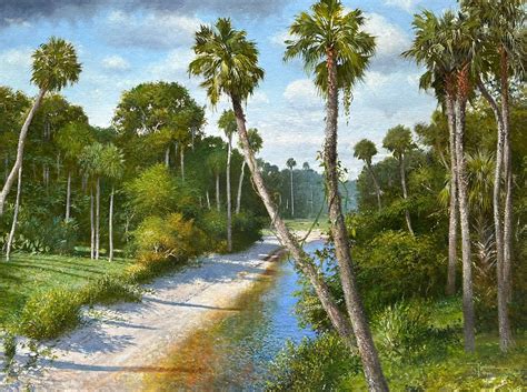 Kent Sullivan - Jackson Creek Florida, Oil Painting For Sale at 1stDibs | old florida landscape ...