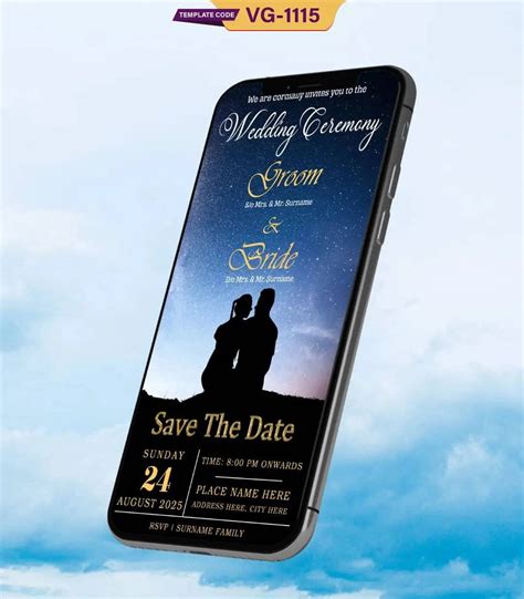Wedding Invitation Starry Night | Romantic Celestial Theme Save The Da ...