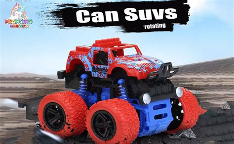 Prancing Unicorn Monster Truck Toys for Kids Friction Powered Truck Car ...