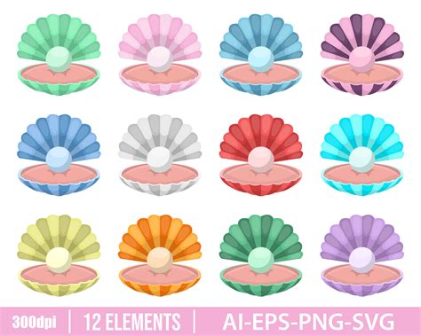 Open Clam Shell Clip Art