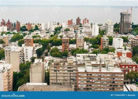 Aerial View of the Capital City of Uruguay, South America Stock Image ...