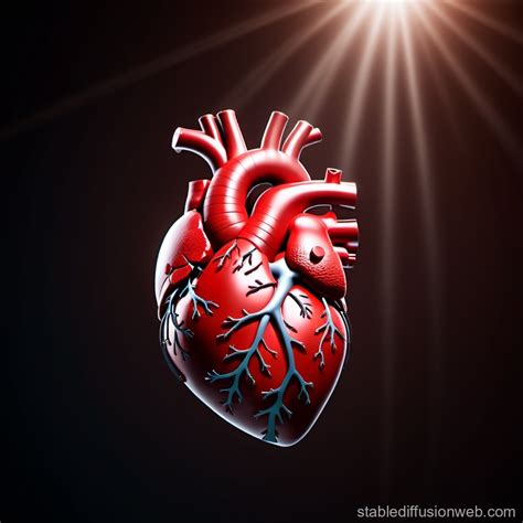 Hyper-Realistic Human Heart Model | Stable Diffusion Online
