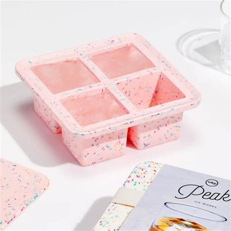 W&P Design Peak Extra Large Ice Tray - Speckled Pink | Modern Quests