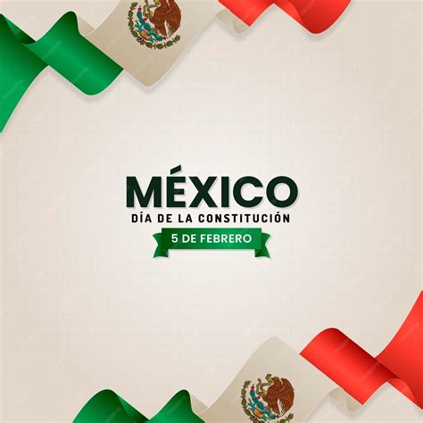 Dia da Constituição Realista do México | Vetor Grátis