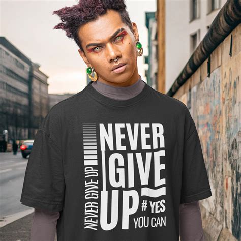 Men motivational text printed oversized T-shirt – Kyloug Fast Fashion ...