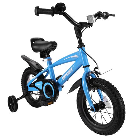 Naipo 12″ Kids Girls and Boys Blue Bike for Age 2-5 Years Old Kid’s ...