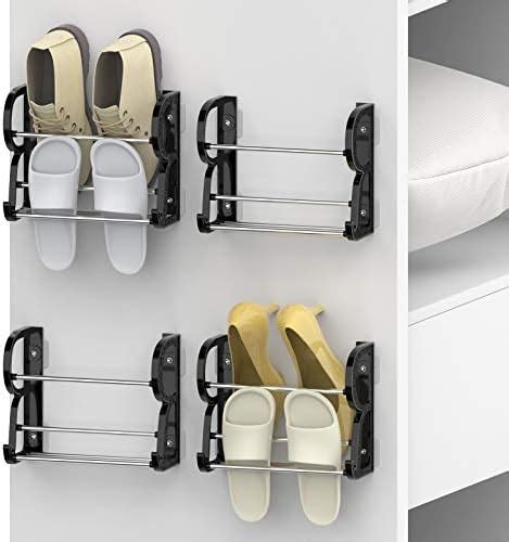 Yocice Wall Mounted Shoes Rack 4Pack/Can Store 4Pairs Sneakers and ...