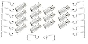 BIVKCHOP Stainless Steel Curtain Bracket Finials Heavy Support Door ...