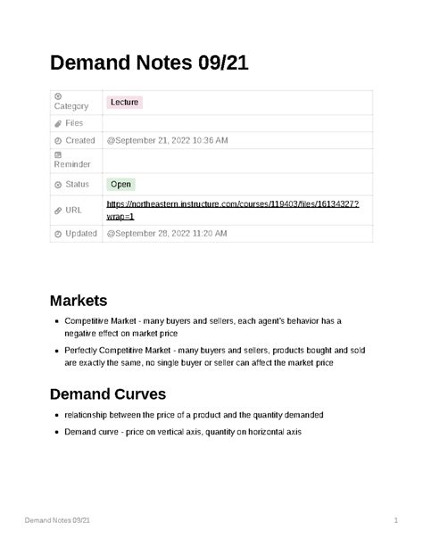 Microeconomics Notes - Demand Notes 09/ Category Lecture Files Created ...