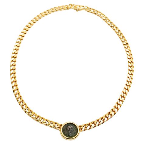 Bulgari Antique Roman Coin Necklace at 1stDibs