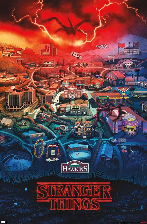 Netflix Stranger Things: Season 4 - Hawkins, Indiana Wall Poster, 14. ...