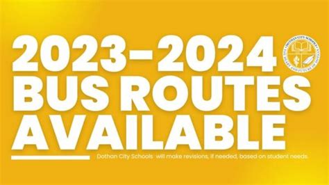 Dothan City Schools 2023-2024 bus routes