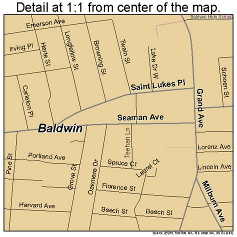 Baldwin New York Street Map 3604143