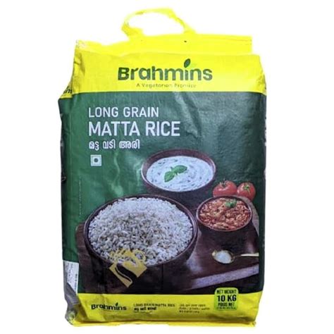 Buy Kerala Matta Rice Long Grain Red Rice Brahmins 10KG Online at ...