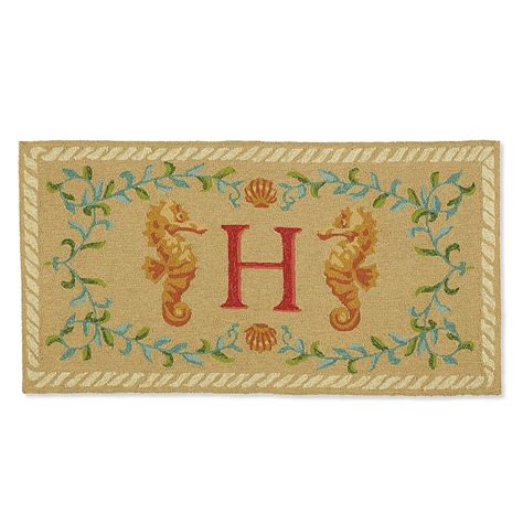 Seahorse Monogrammed Entry Mat | Frontgate