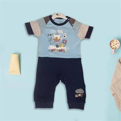 Romper For Kids Casual Printed in Blue – Mother Choice
