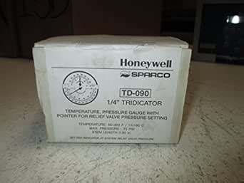 Honeywell TD-090 1/4" Tridicator Temperature, Pressure Gauge : Amazon ...