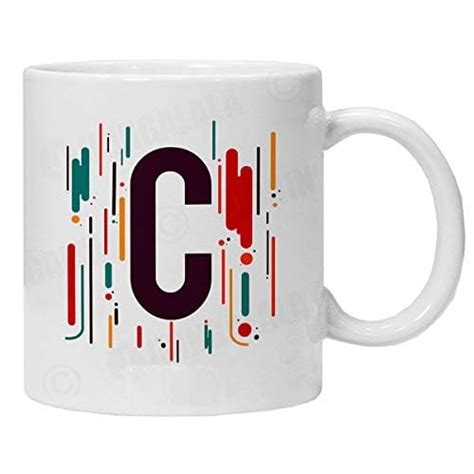 Buy BJ ART '' C Alphabet Printed Coffee Mug with Colorful Awesome ...