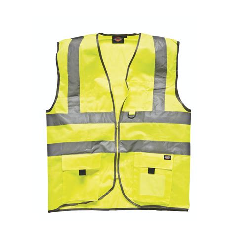 Dickies Hi Vis Technical Safety Waistcoat - yellow - Roadieworks.com ...