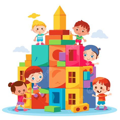 Stacking Block Clip Art Students Stacking Blocks Images Free