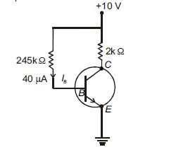 In the following transistor amplifier circuit β=50 . VCE of the ...
