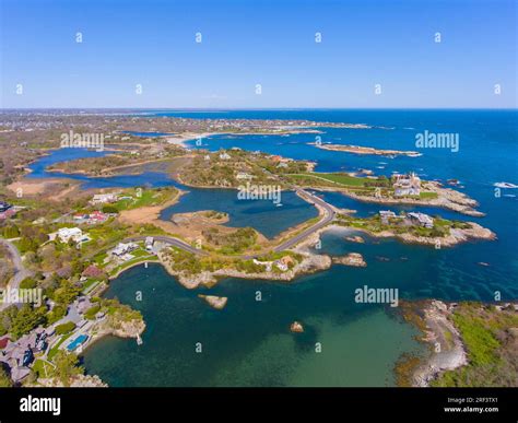 Aerial view of historic mansions at Ocean Drive Historic District near ...