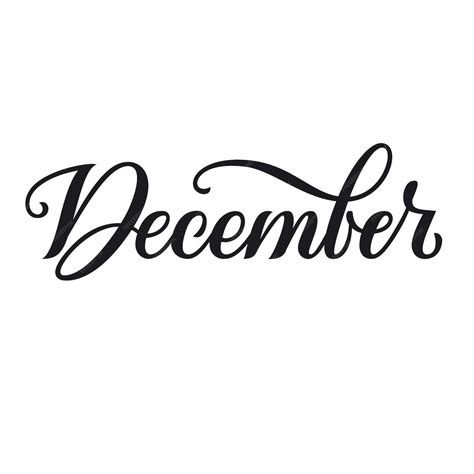 Premium Vector | Handwriting vector calligraphic letter lettering winter month typography ...