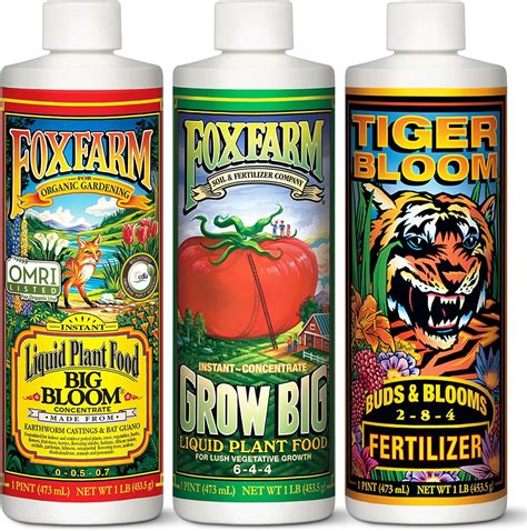 Amazon.com : FoxFarm Fertilizer Soil Trio Liquid Nutrient: Tiger Bloom ...
