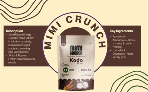 MIMICRUNCH Kodo Millet Flour | 100% Natural Stone-Ground Atta ...