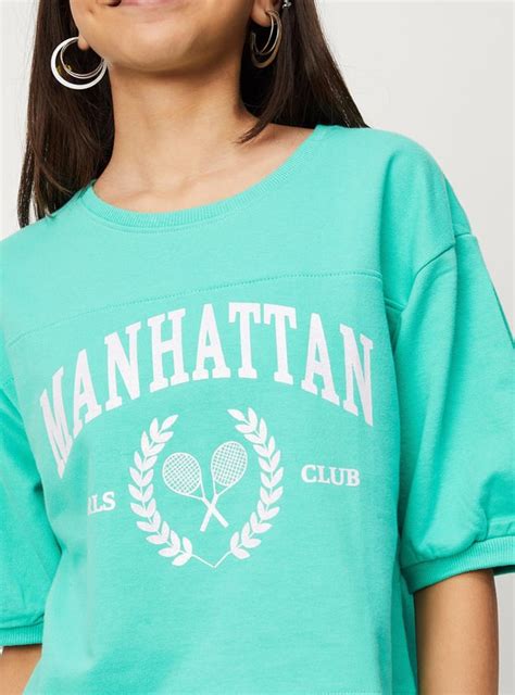 Buy Girls Graphic Crop T-shirt Online at just Rs. 449.0 - 1000012060941 ...