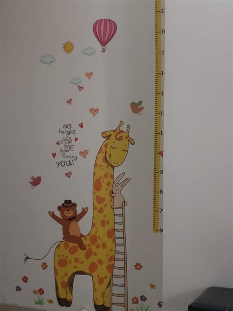 Buy Decals Design 'Height Chart with Giraffe' Wall Sticker (Polyvinyl ...