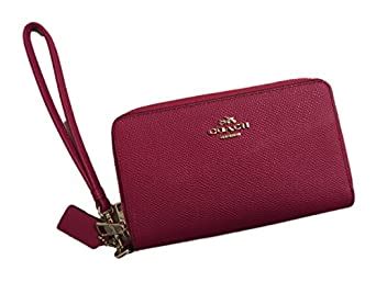 Coach Embossed Textured Leather Double Zip Phone Wallet F 63112 ...