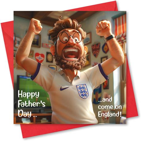 Fathers Day Card. Card for Dad. England playing on Fathers Day Design ...