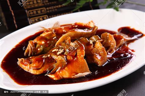 西湖醋鱼,中国菜系,食品餐饮,摄影,汇图网www.huitu.com
