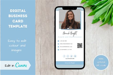 Digital Business Card Template 的图像结果