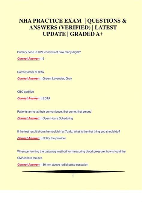 NHA PRACTICE EXAM | QUESTIONS & ANSWERS (VERIFIED) | LATEST UPDATE ...