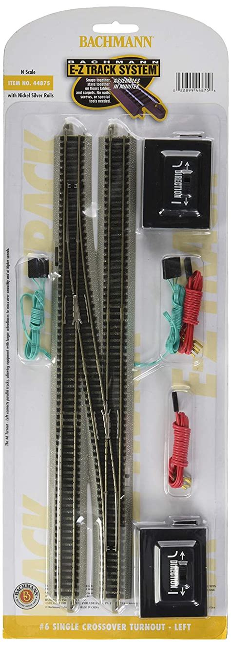 Buy Bachmann Industries E-Z Track 6 Single Crossover Turnout - Left (1 ...