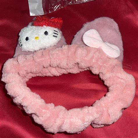 Hello Kitty headband Soft cat ear headband with... - Depop