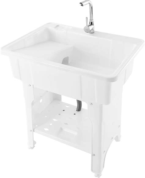 Utility Sink, Indoor and Outdoor Utility Sink with Cold and Hot Water ...