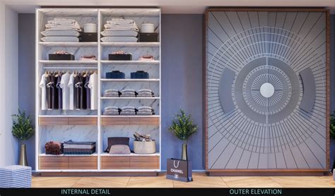 Abstract Circular Shutter Design for Wardrobe