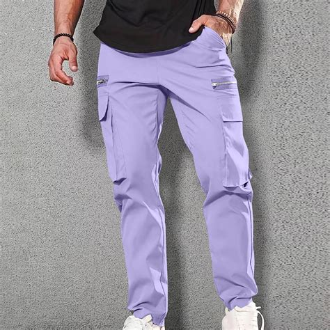 Ersazi Mens Lightweight Pants Men Casual Multiple Pockets Outdoor ...