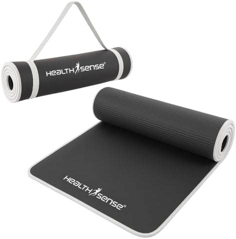 HealthSense Yoga Mat for Women & Men | Exercise Gym Mat for Home ...