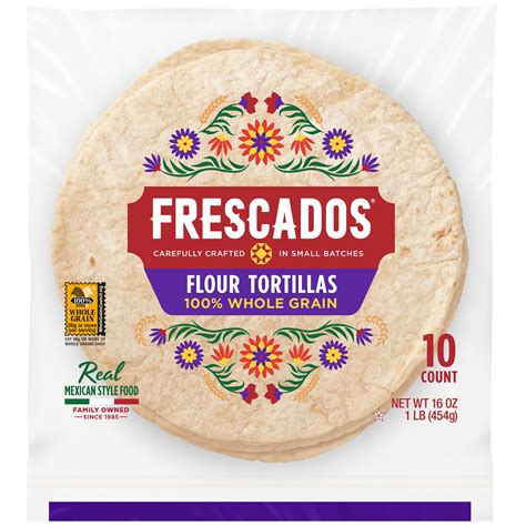 Frescados 100% Whole Grain Flour Tortillas, 8", 10 Ct. - Walmart.com