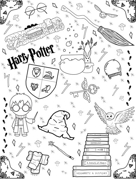 Harry Potter Coloring Printables - King Printables