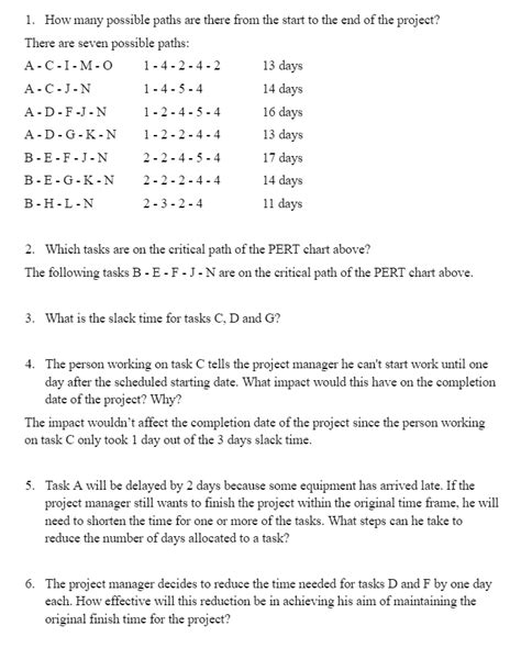 Image result for Pert Practice Questions