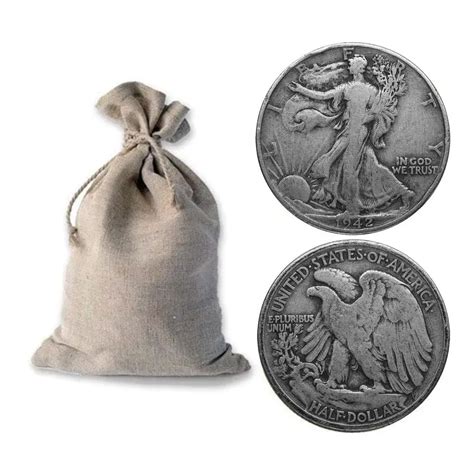 90% Silver Walking Liberty Half Dollars $500 Face Value Bag