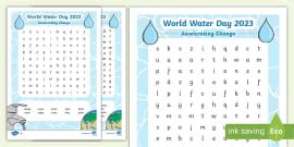 World Water Day Word Search | World Water Day | Twinkl