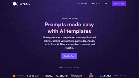 Wnr.ai - Prompts made easy with AI templates. - Full Stack AI