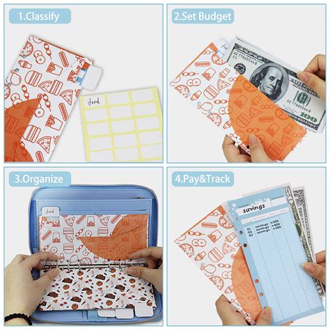 ALLCOLOR Cash Envelope Wallet for Women All in One Budget Wallet with ...